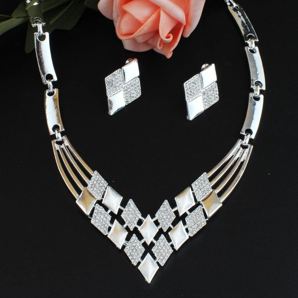 Women's Alloy Bridal Gold Sier Plated Fashion Gifts For Jewelry Set