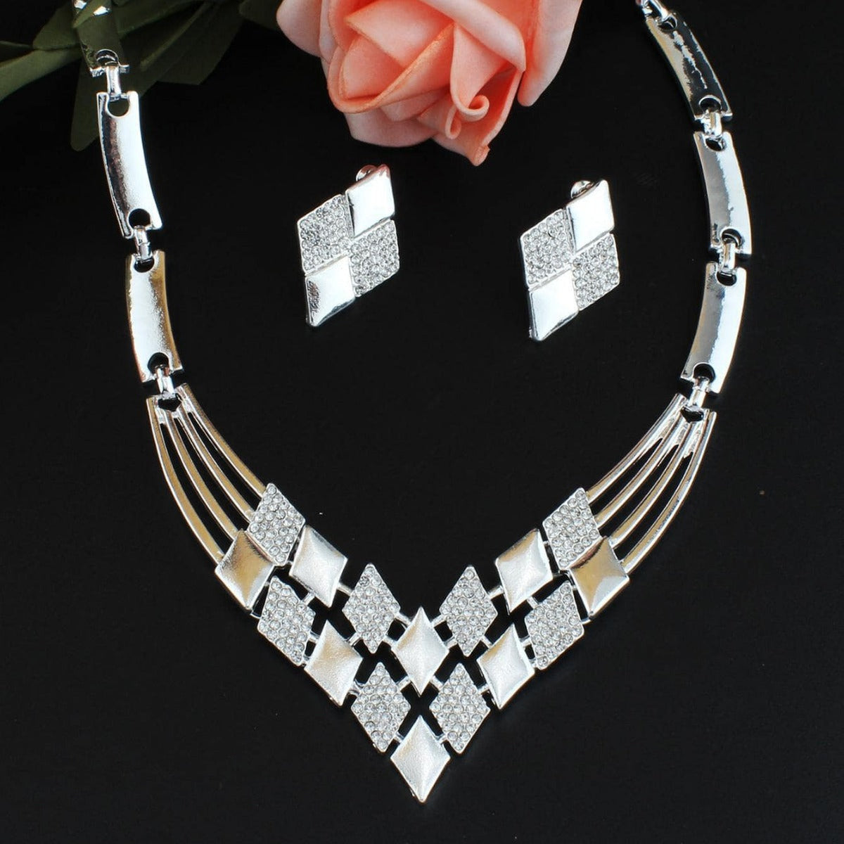 Women's Alloy Bridal Gold Sier Plated Fashion Gifts For Jewelry Set