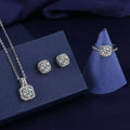 Flash Moissanite Affordable Luxury Style Square Diamond Live Earrings