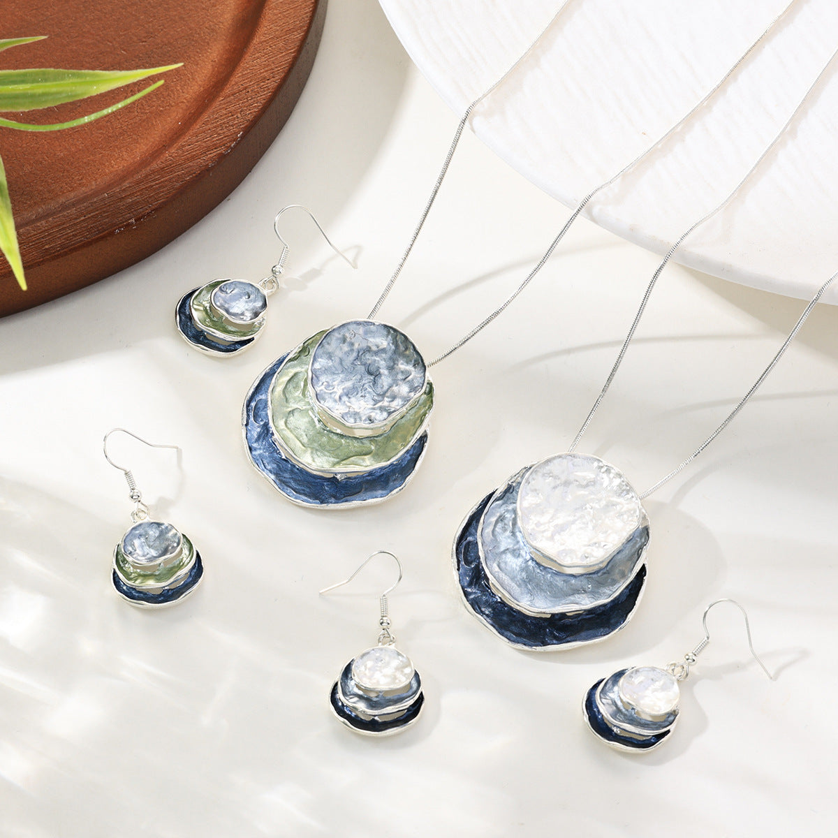 Fashion Bohemian Style Color Painting Oil Jewelry Set