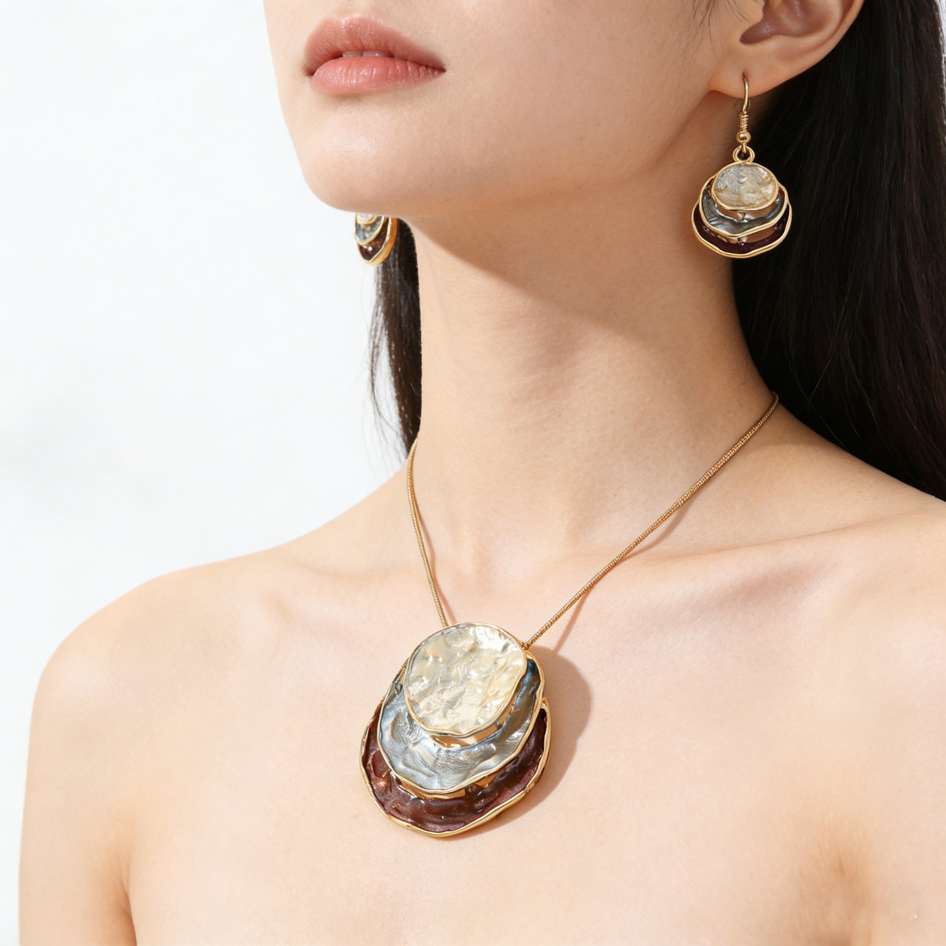 Fashion Bohemian Style Color Painting Oil Jewelry Set