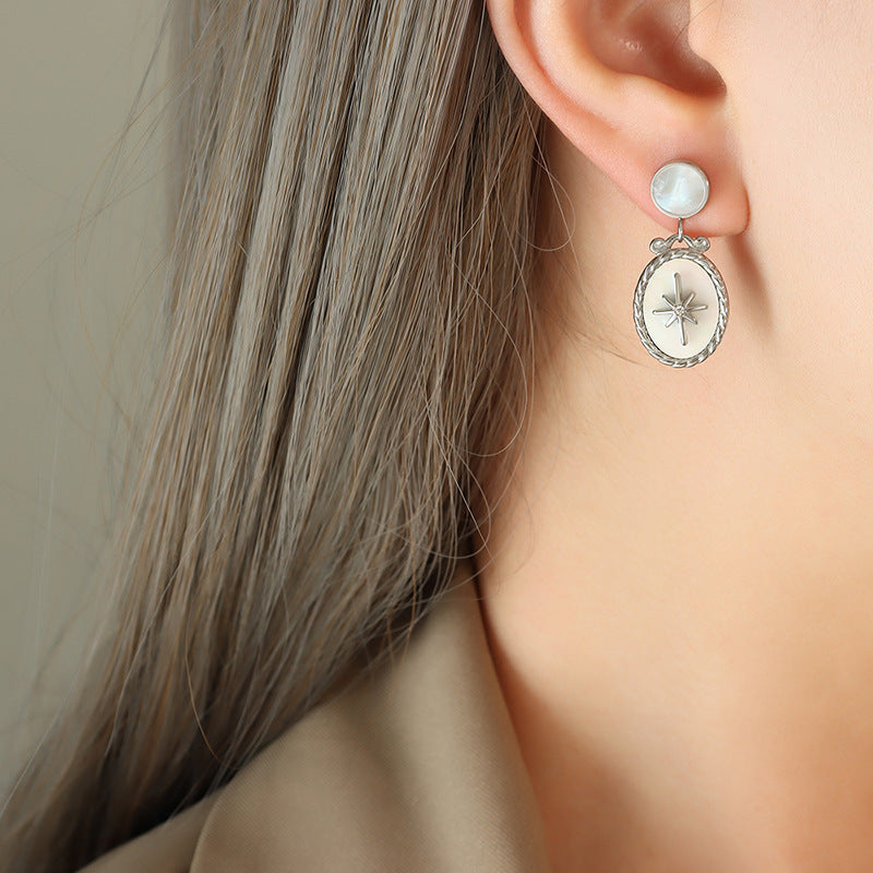 Creative Stars Inlaid Zircon Female Cherry Earrings