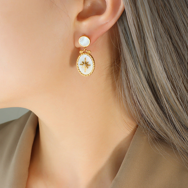 Creative Stars Inlaid Zircon Female Cherry Earrings