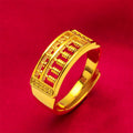 Men's Abacus Imitation Gold Vietnam Sand Open Brass Jewelry Set
