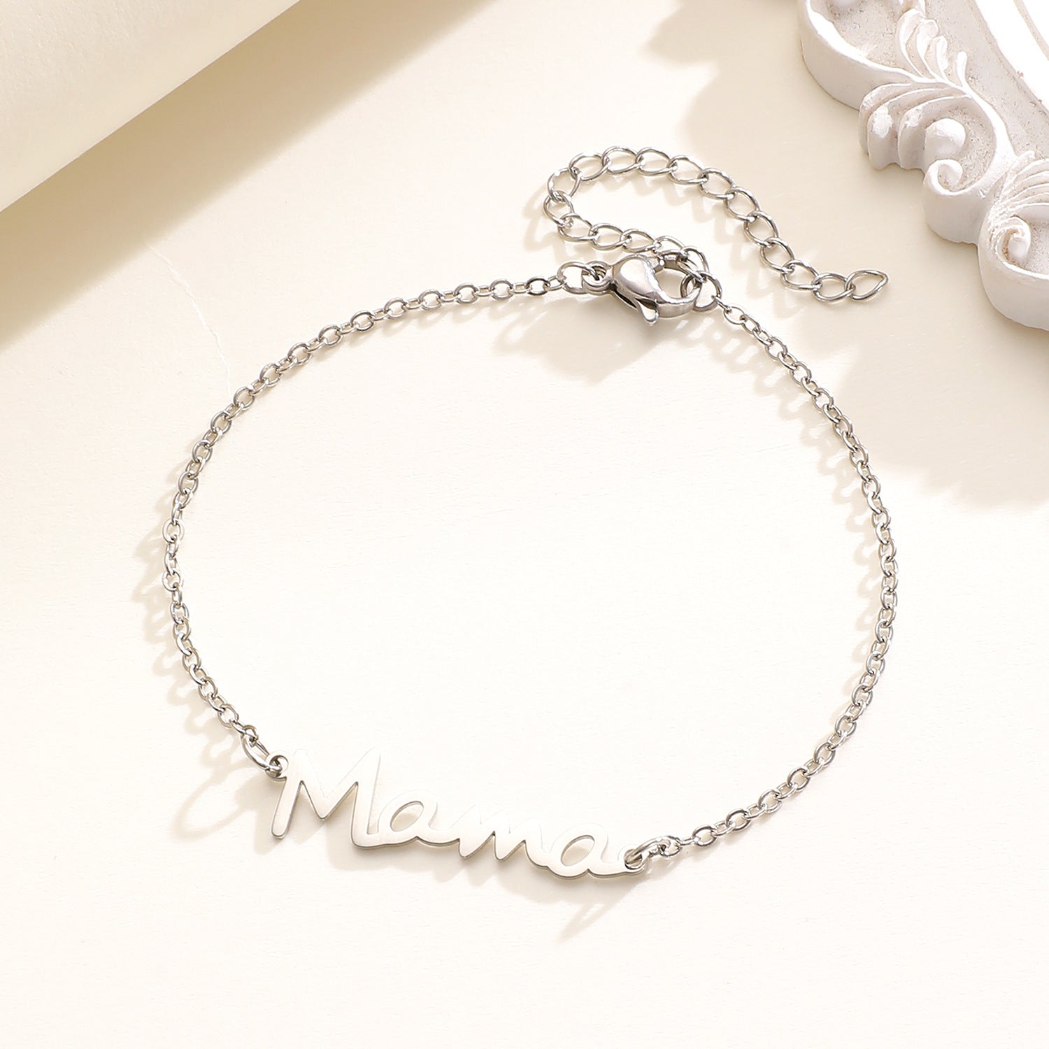 Women's Stainless Steel Clavicle Chain Letter Mother's Necklaces