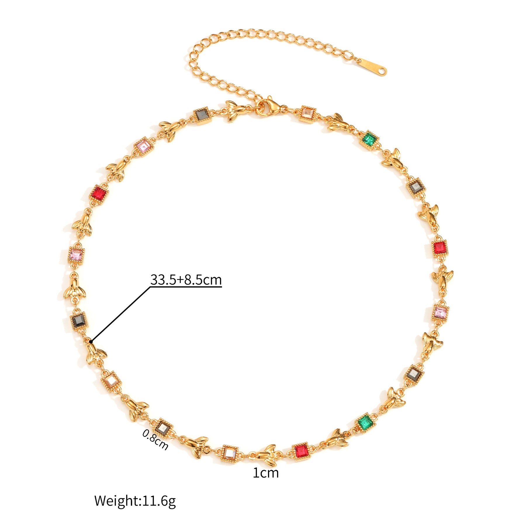 Women's Loving Heart Zircon Gold Fashion Design Stainless Steel Jewelry Set