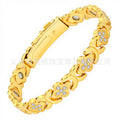 Fashion Four-leaf Clover Red Copper Watchband Buckle Rose Gold Bracelet