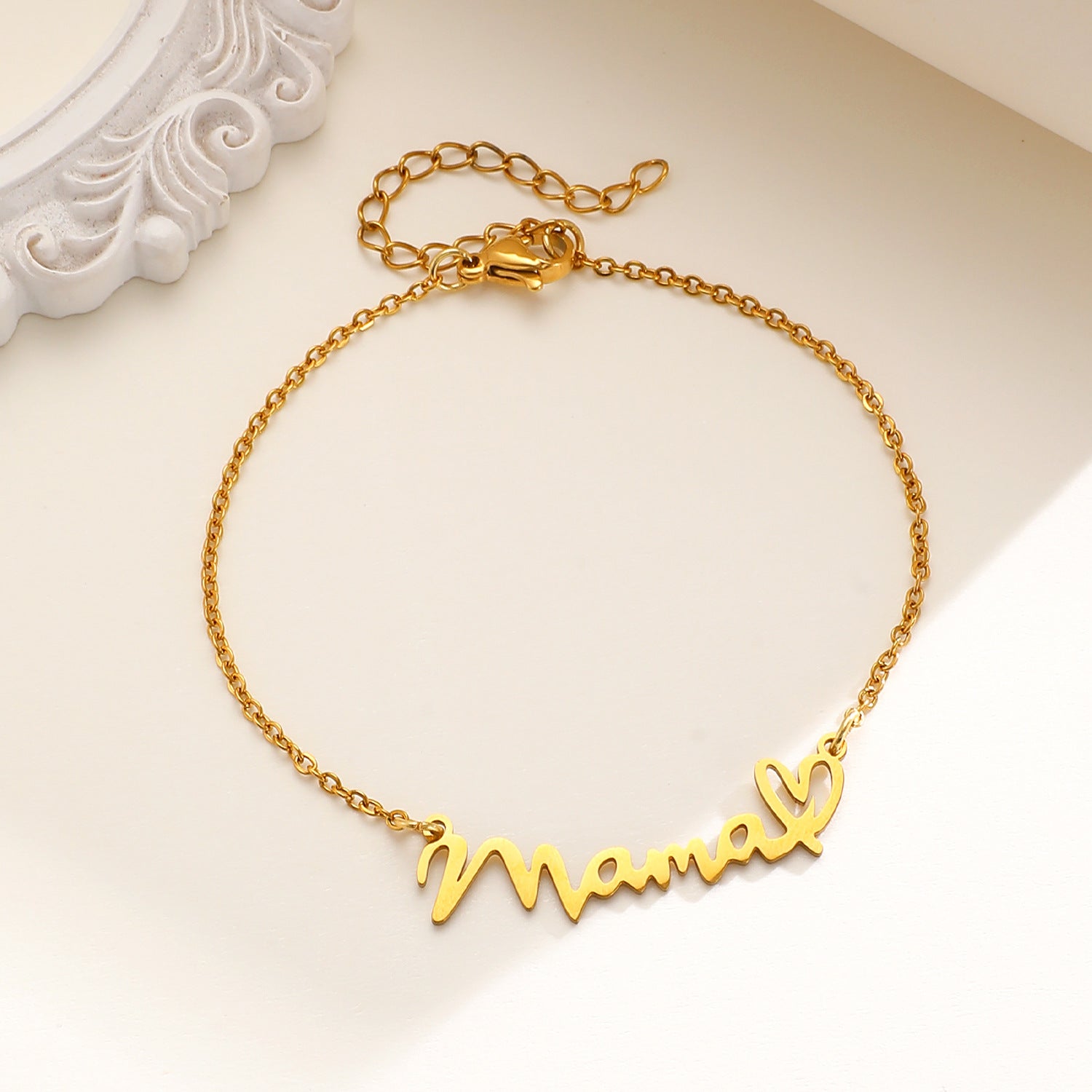 Women's Stainless Steel Clavicle Chain Letter Mother's Necklaces