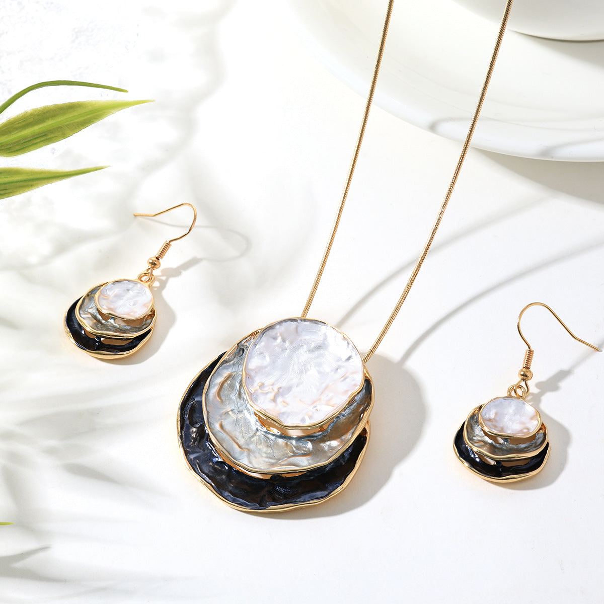 Fashion Bohemian Style Color Painting Oil Jewelry Set