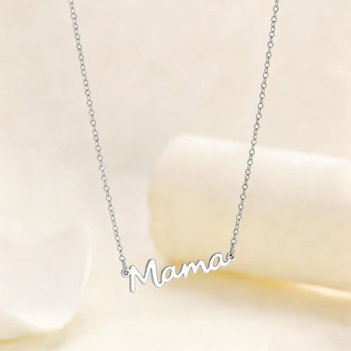 Women's Stainless Steel Clavicle Chain Letter Mother's Necklaces