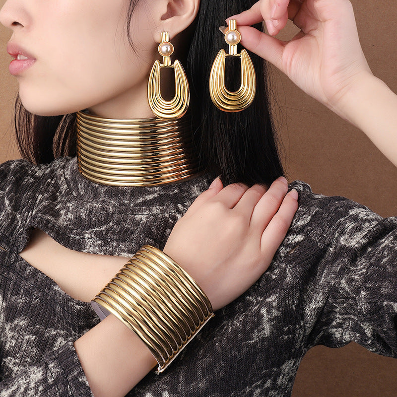 Tribal Style Collar Exaggerated Suit Fashion Adjustable Necklaces