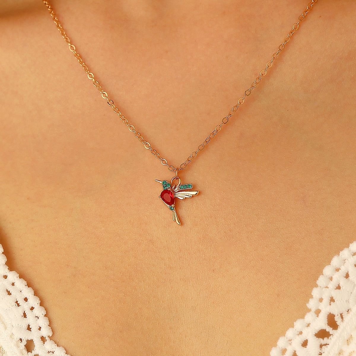 Exquisite Hummingbird Female Tassel Elegant Gift Jewelry Set