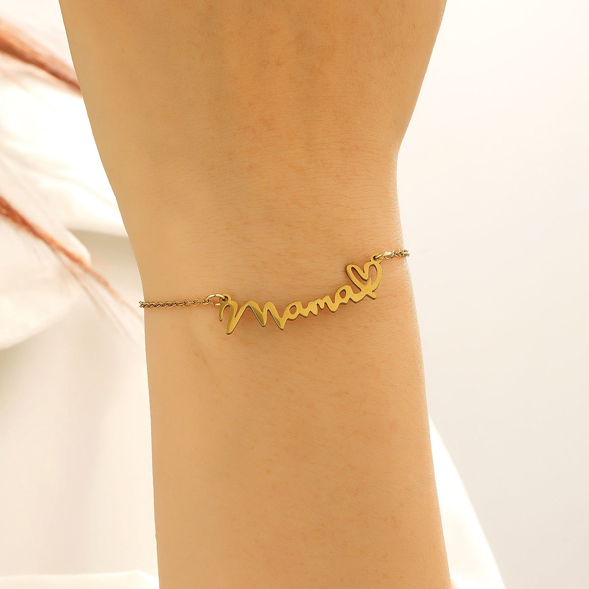 Women's Stainless Steel Clavicle Chain Letter Mother's Necklaces
