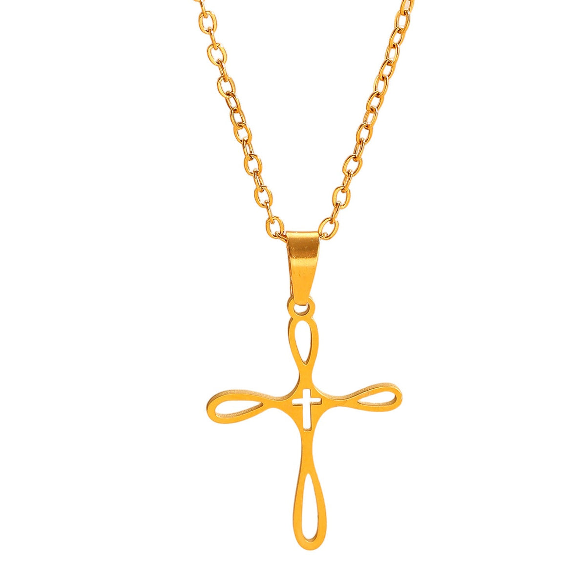 Women's Cross Stainless Steel Clavicle Chain Exquisite Simple Personalized Necklaces