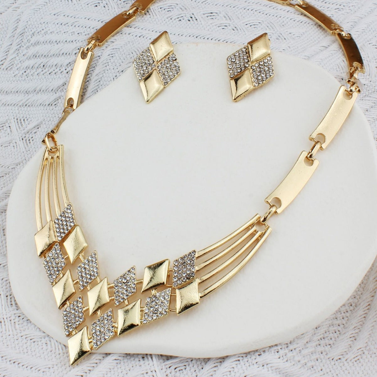 Women's Alloy Bridal Gold Sier Plated Fashion Gifts For Jewelry Set