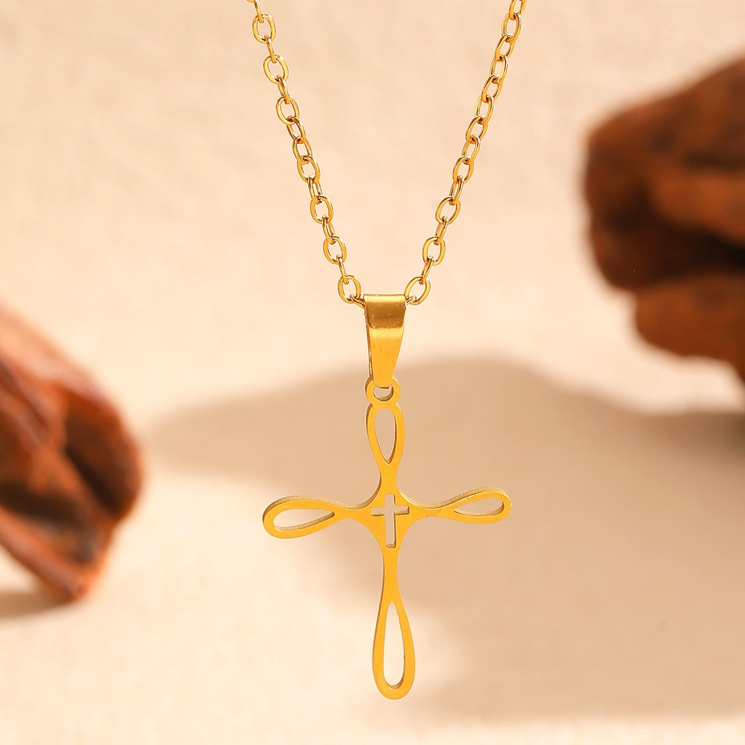 Women's Cross Stainless Steel Clavicle Chain Exquisite Simple Personalized Necklaces