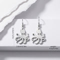 Octopus Suite Stainless Steel Eardrops Sweet Cool Style Niche Clavicle Jewelry Set
