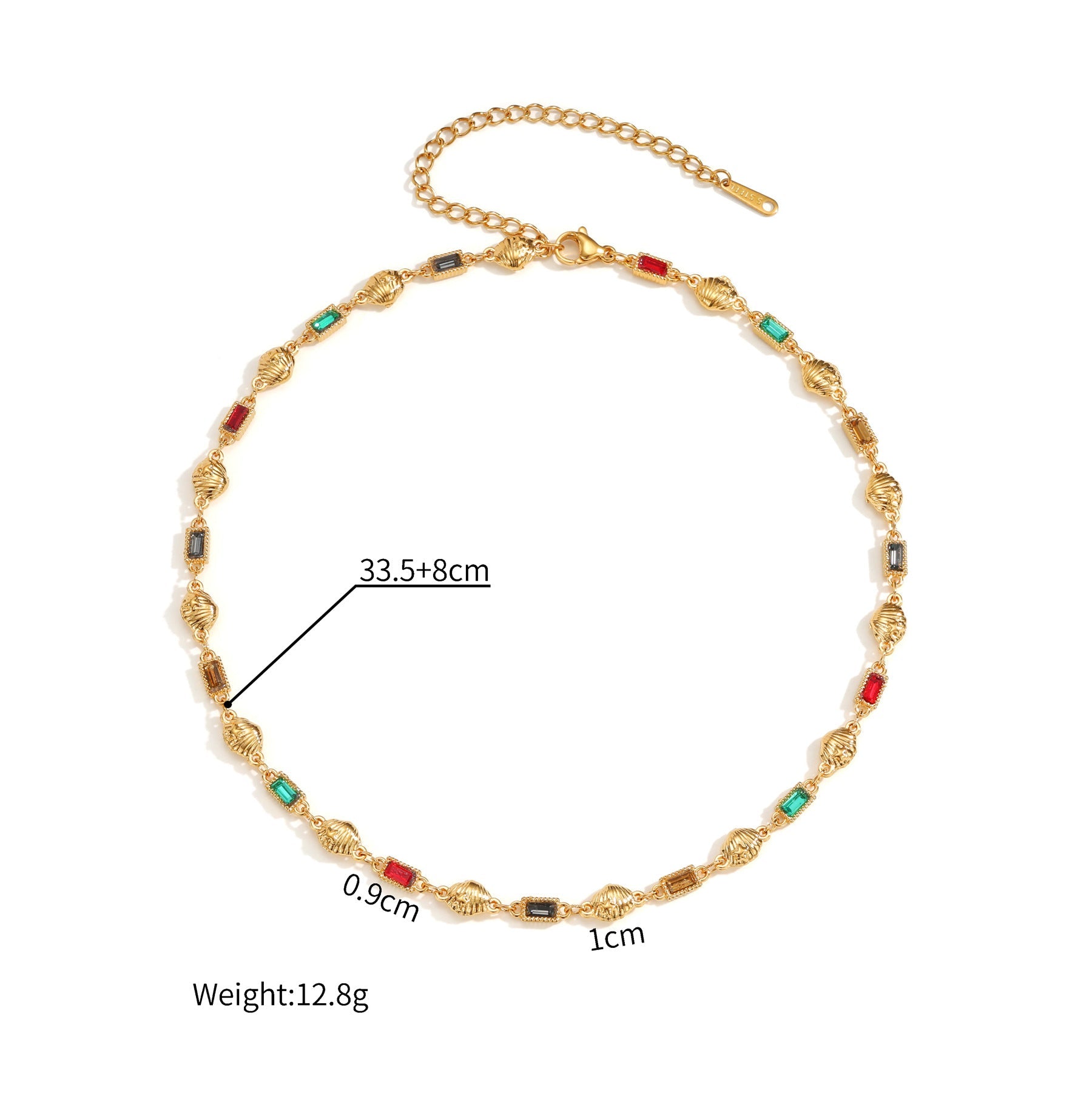 Women's Loving Heart Zircon Gold Fashion Design Stainless Steel Jewelry Set