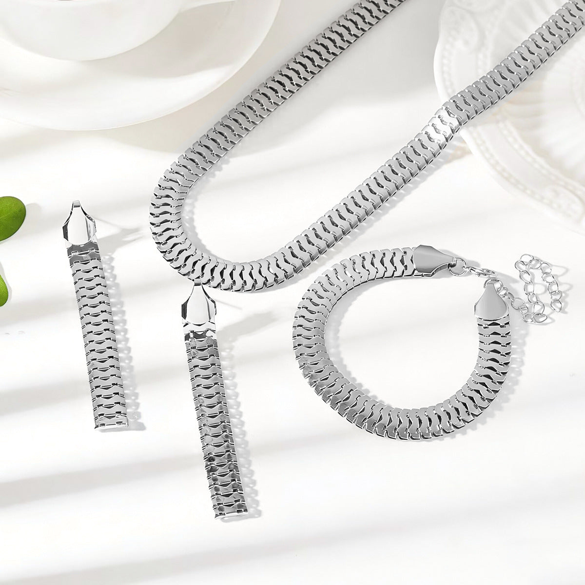Classic Plaid Eardrops Combination Suitable For Jewelry Set