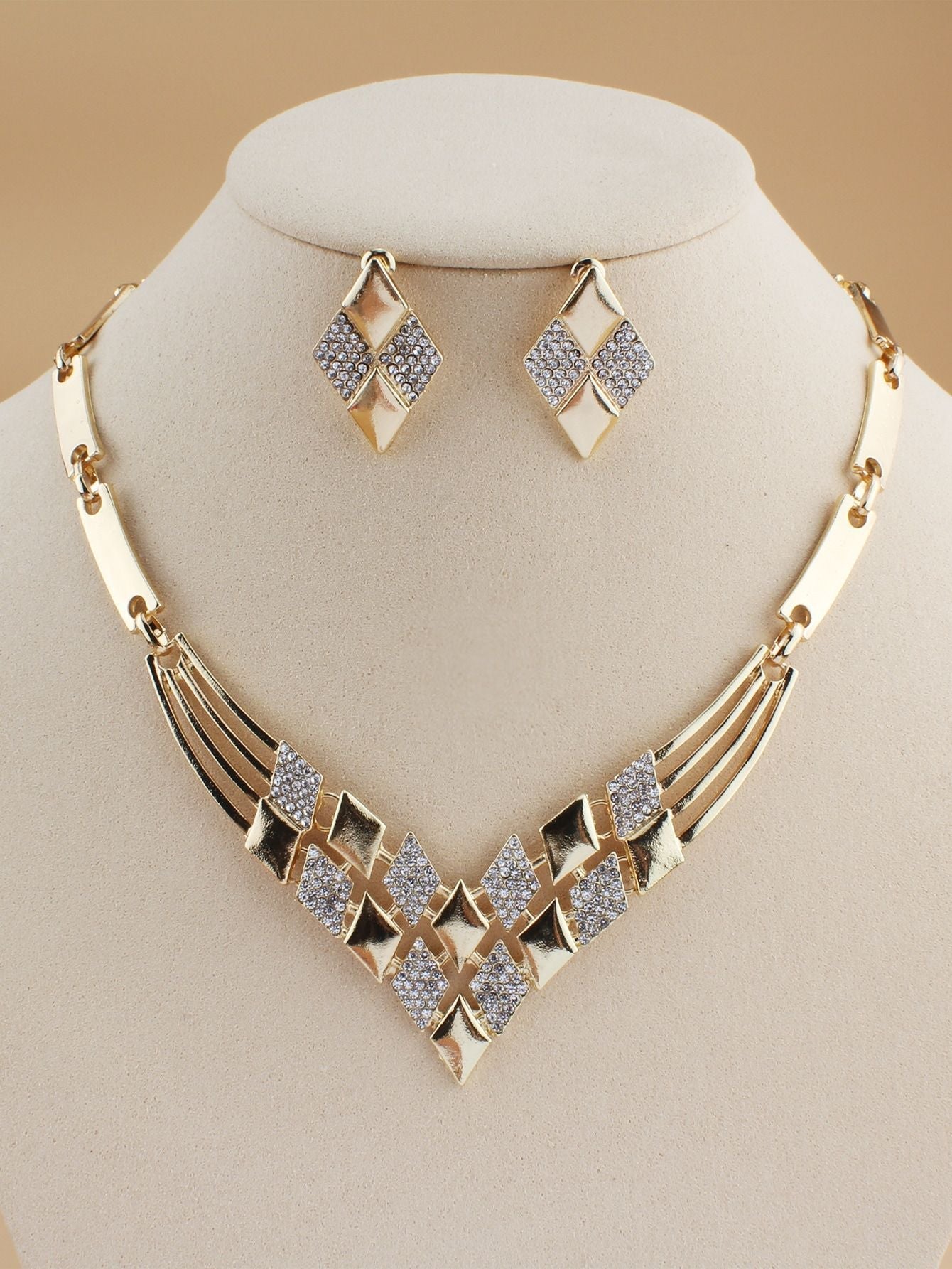 Women's Alloy Bridal Gold Sier Plated Fashion Gifts For Jewelry Set