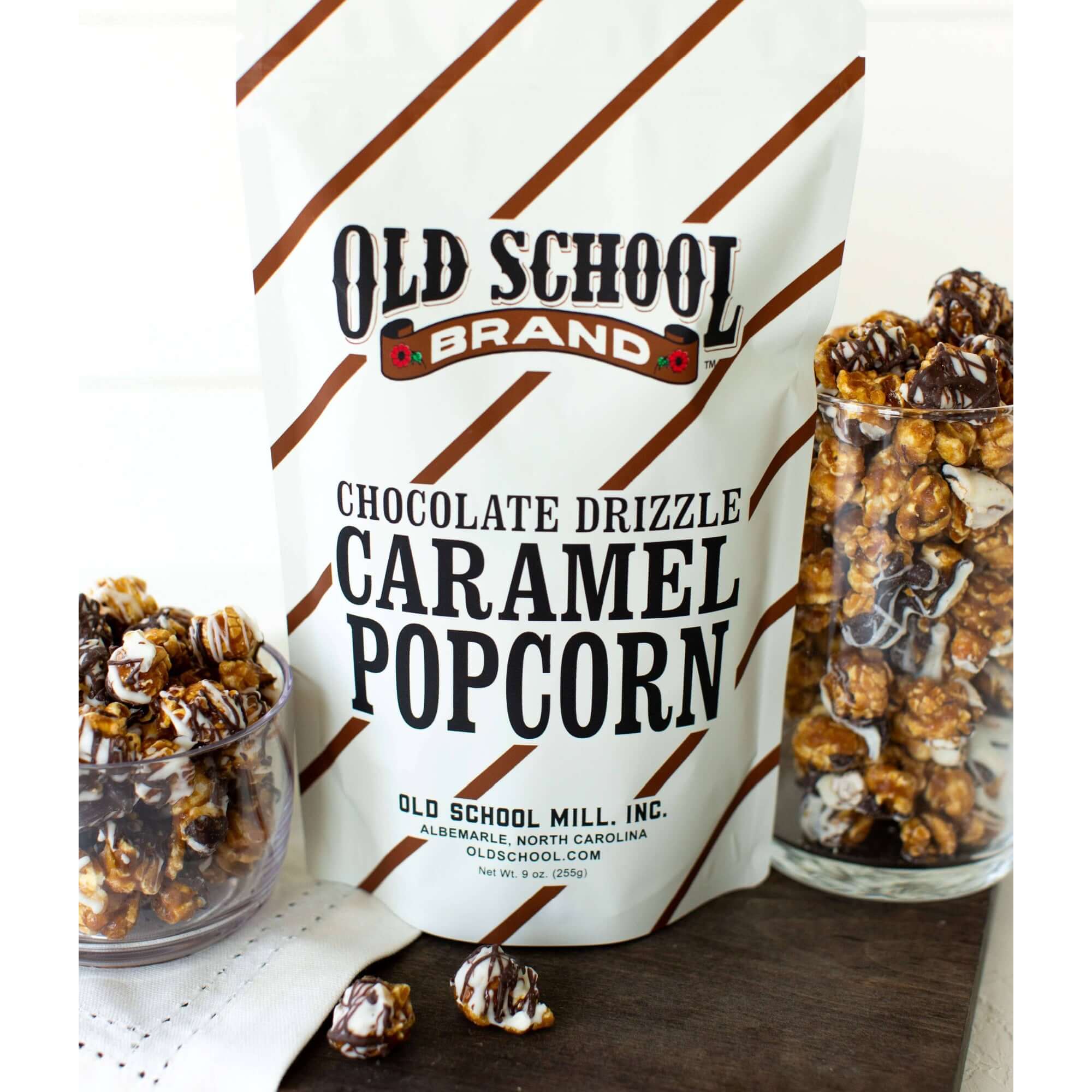 Old School Brand Chocolate Drizzle Caramel Popcorn