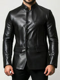 Oliver Black Premium Leather Blazer – Black Leather Jacket