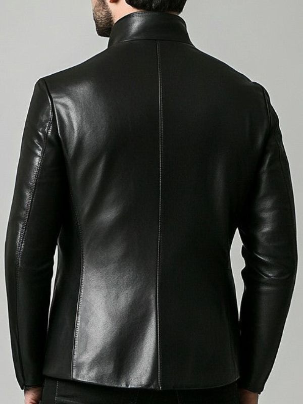 Oliver Black Premium Leather Blazer – Black Leather Jacket