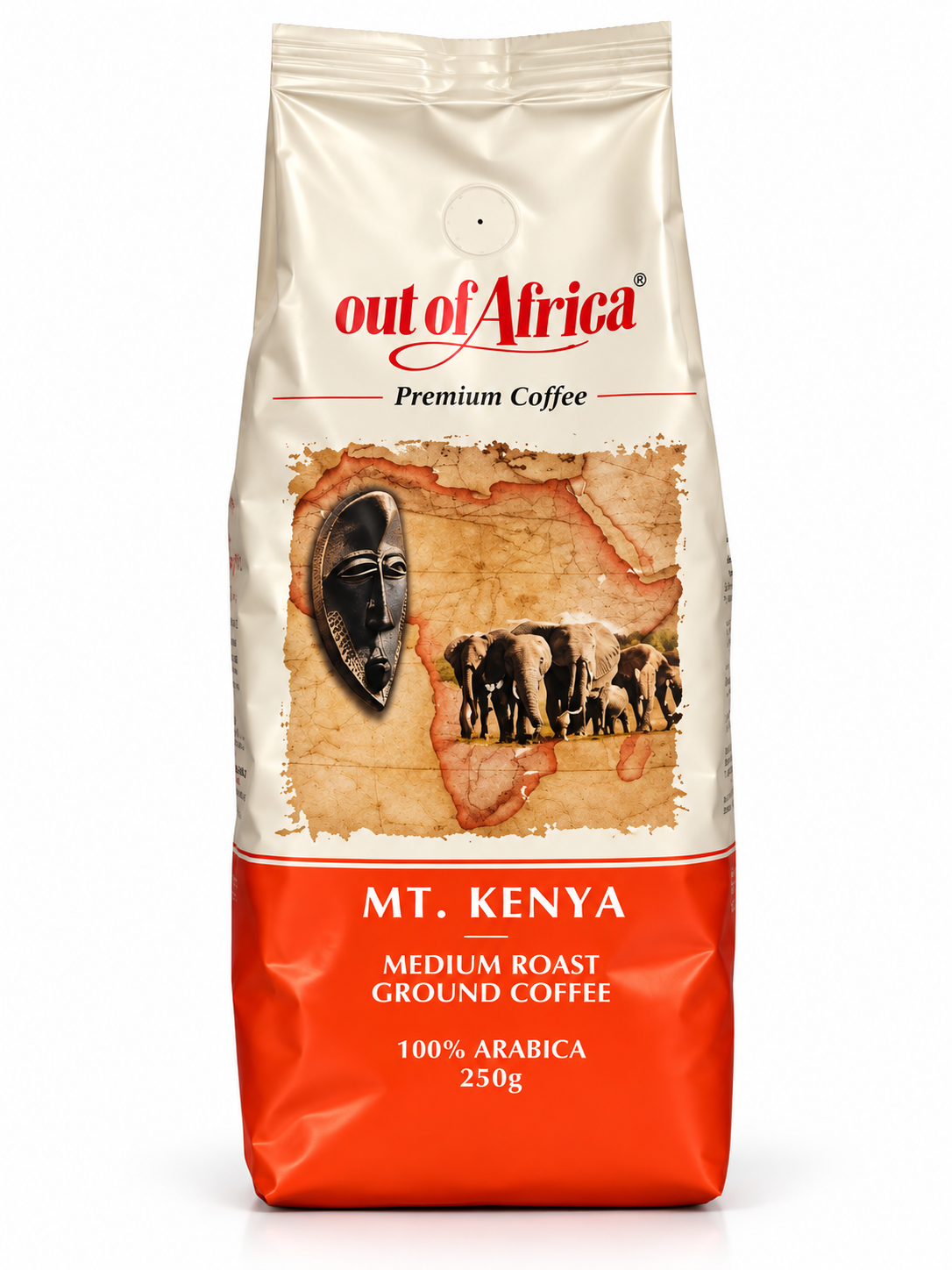 OUT OF AFRICA  COFFEE MT. KENYA MEDIUM ROAST GROUND 500G