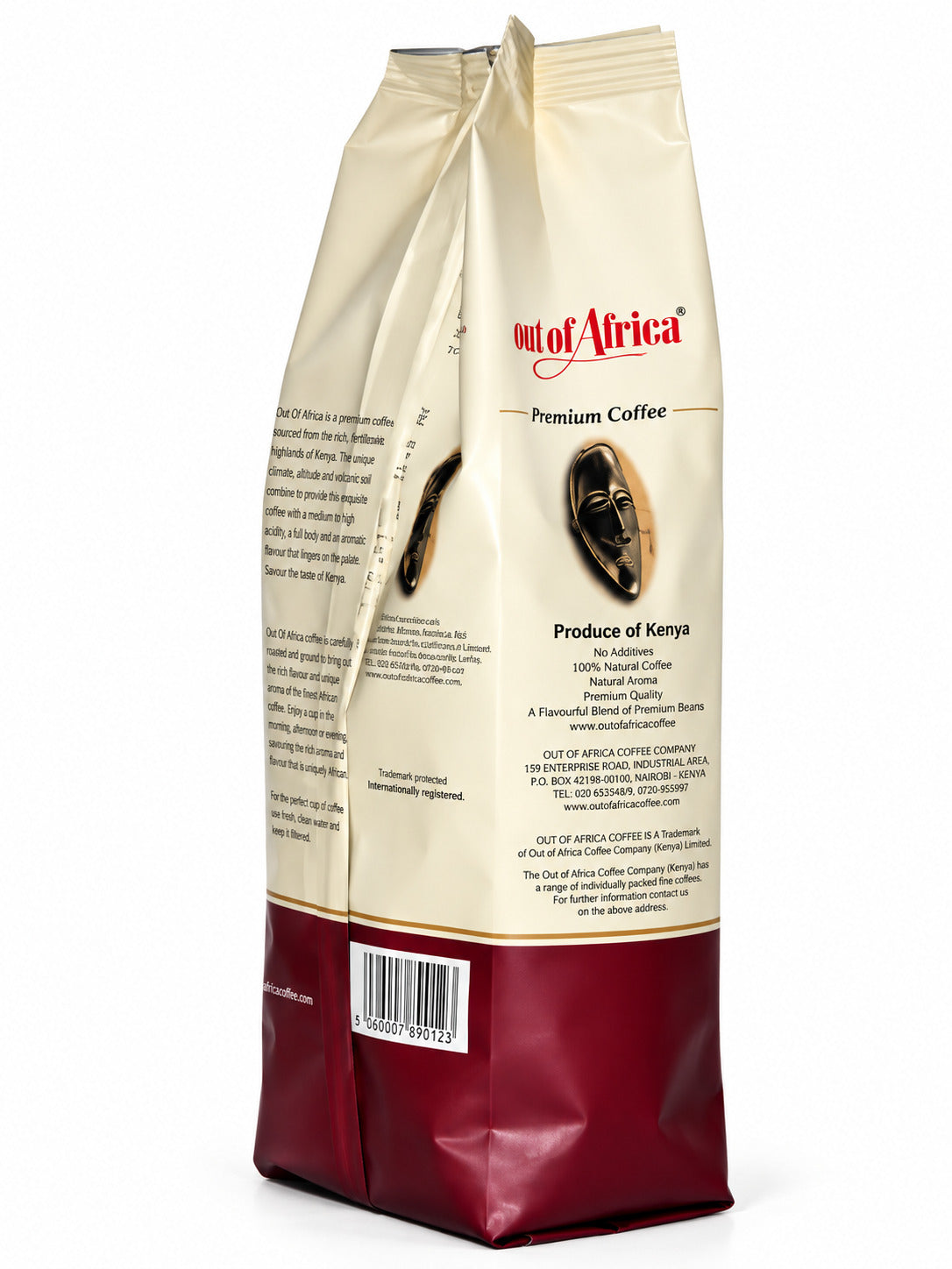 Out of Africa Dark Roast Ground Coffee, Premium Conventional, 250 g (8.82 oz)