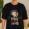 "PBS Is Punk" T-Shirt - Funny Punk Rock Parody Tee, Public Broadcasting Humor, Unisex Graphic Shirt