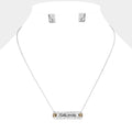 "Take pride" Message Pendant Necklace