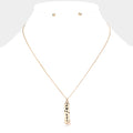 "Mother" Metal Bar Pendant Necklace