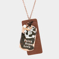 "Faith Hope Love" Metal Anchor Pearl Charm Pendant Necklace