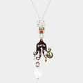 "Faith" Shamballa Ball Pendants Long Necklace