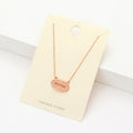 "Sisters" Message Brass Oval Metal Pendant Necklace