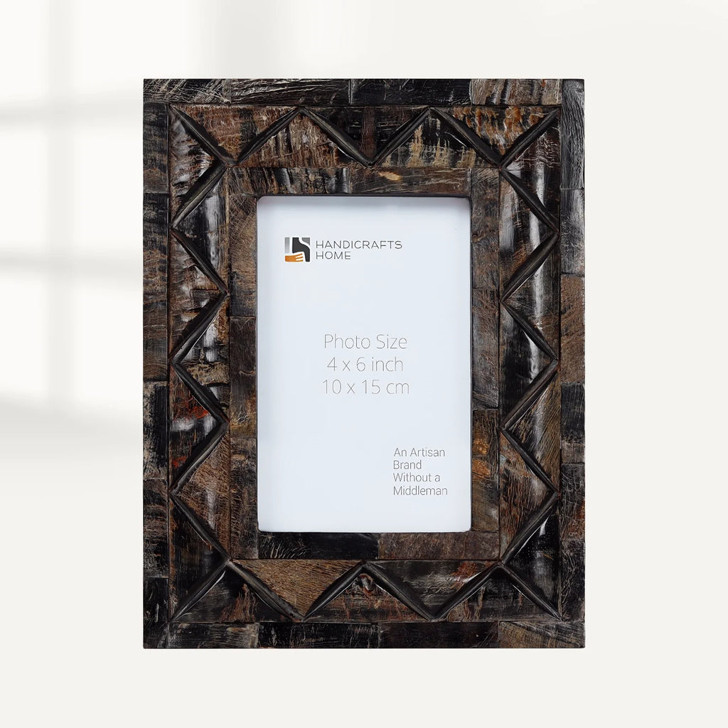 Picture Frame Artisan Voodoo Collection Horn Inlay Brown – 3 Sizes