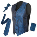 Ferrecci Mens PV50-3 Blue with Black Back Vest Set