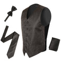 Ferrecci Mens PV50-4 Black with Black Back Vest Set