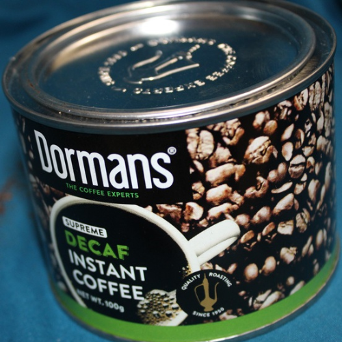 Dormans Supreme Decaf Instant Coffee 100g coffee bean design packaging