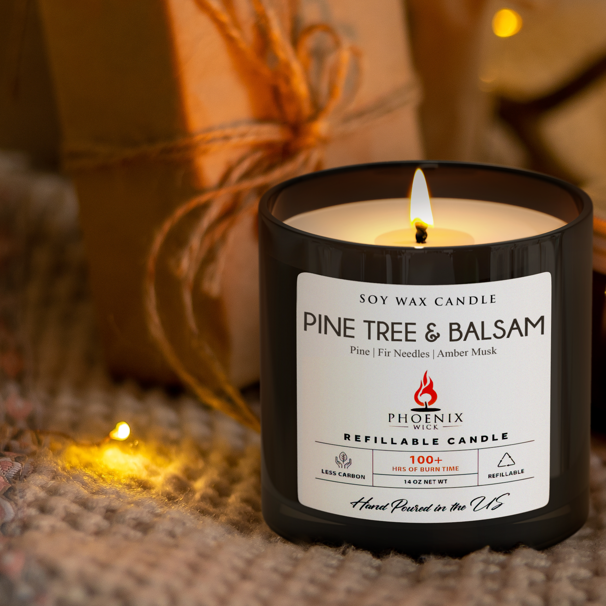 Pine Tree & Balsam - 14oz Filled Candle