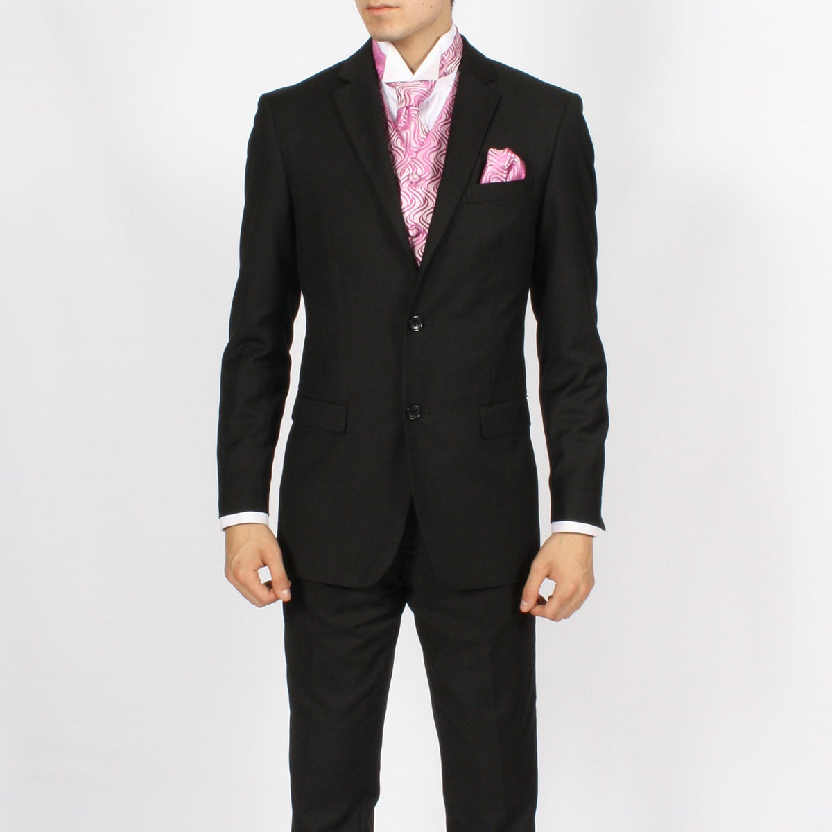 Ferrecci Mens PV150 - Pink with White Back Adjustable Vest Set
