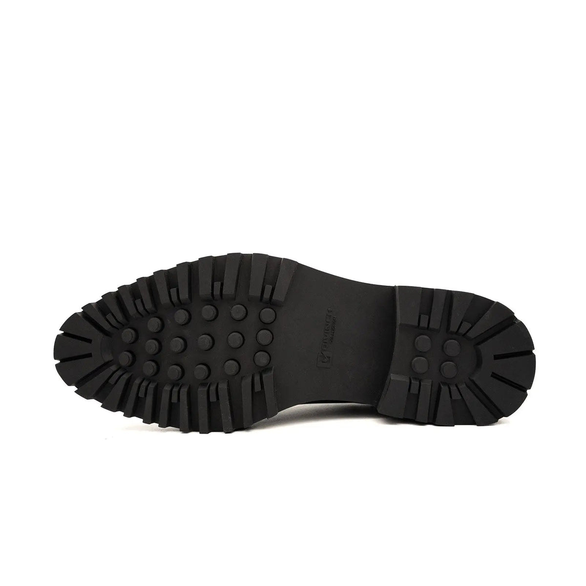 Black Lug Sole Lace-Up Ankle Boot