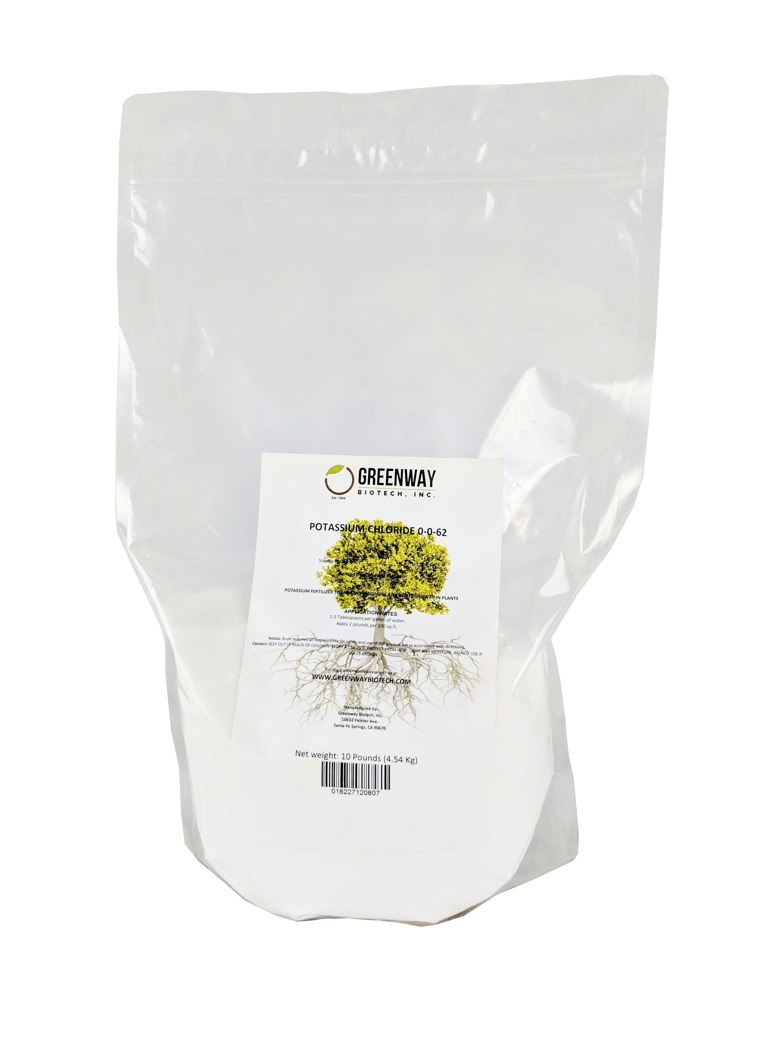 Potassium Chloride (Muriate of Potash) 0-0-62