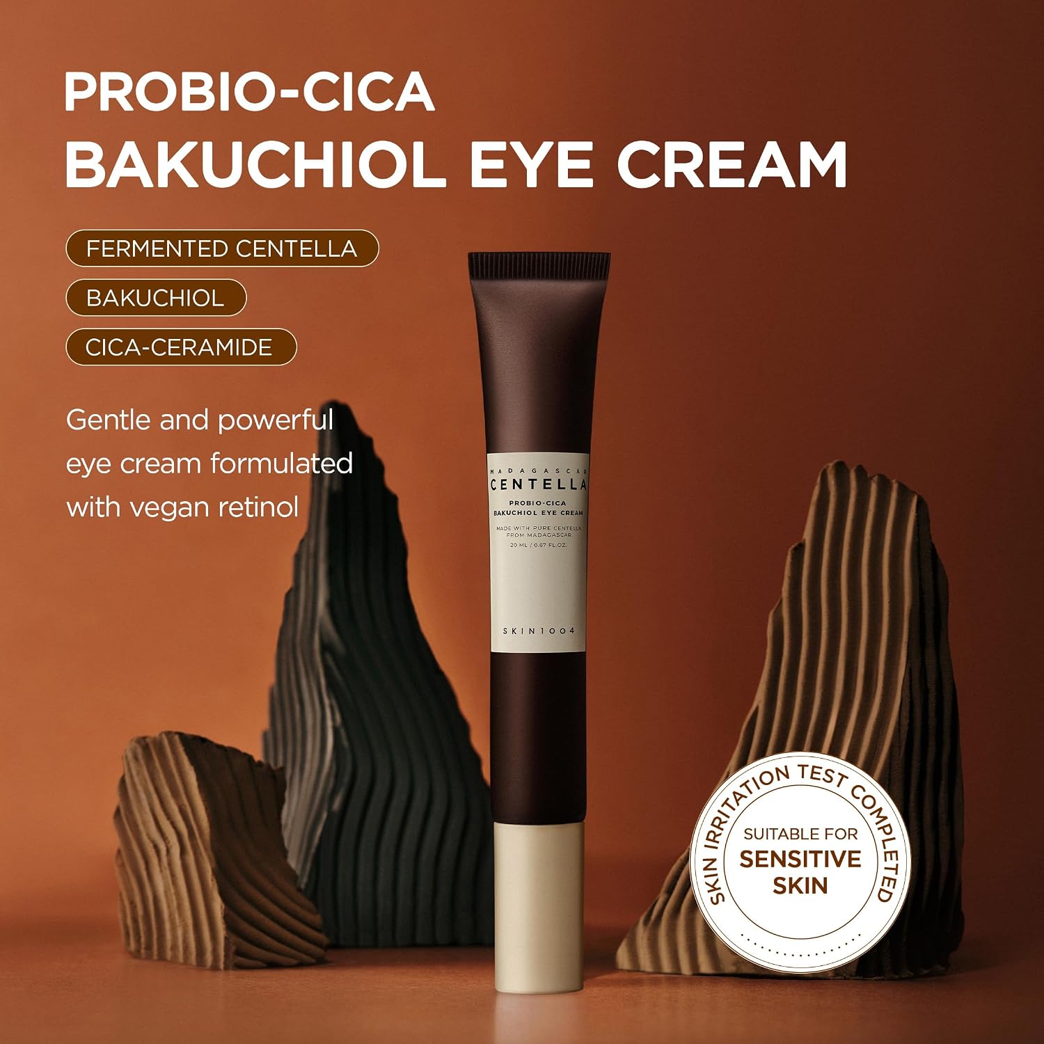 SKIN1004 Probio-Cica Bakuchiol Eye Cream Twin Pack – Anti-Aging & Firming for Delicate Eye Area (20ml x 2)