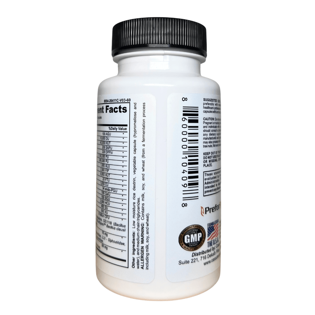 FODMAP Digestive Enzymes + Prebiotics + Probiotics + Postbiotics Gut Friendly Low FODMAP MD PhD Formulated