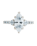 Sterling Silver Marquise & Trillion Ring