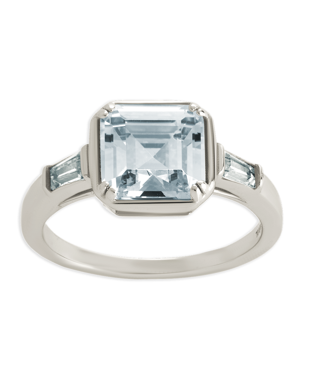 Sterling Silver Asscher Baguette Ring