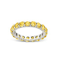 Sterling Silver Gracie Canary CZ Eternity Ring