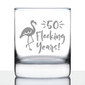 50 Flocking Years - 10 Ounce Rocks Glass