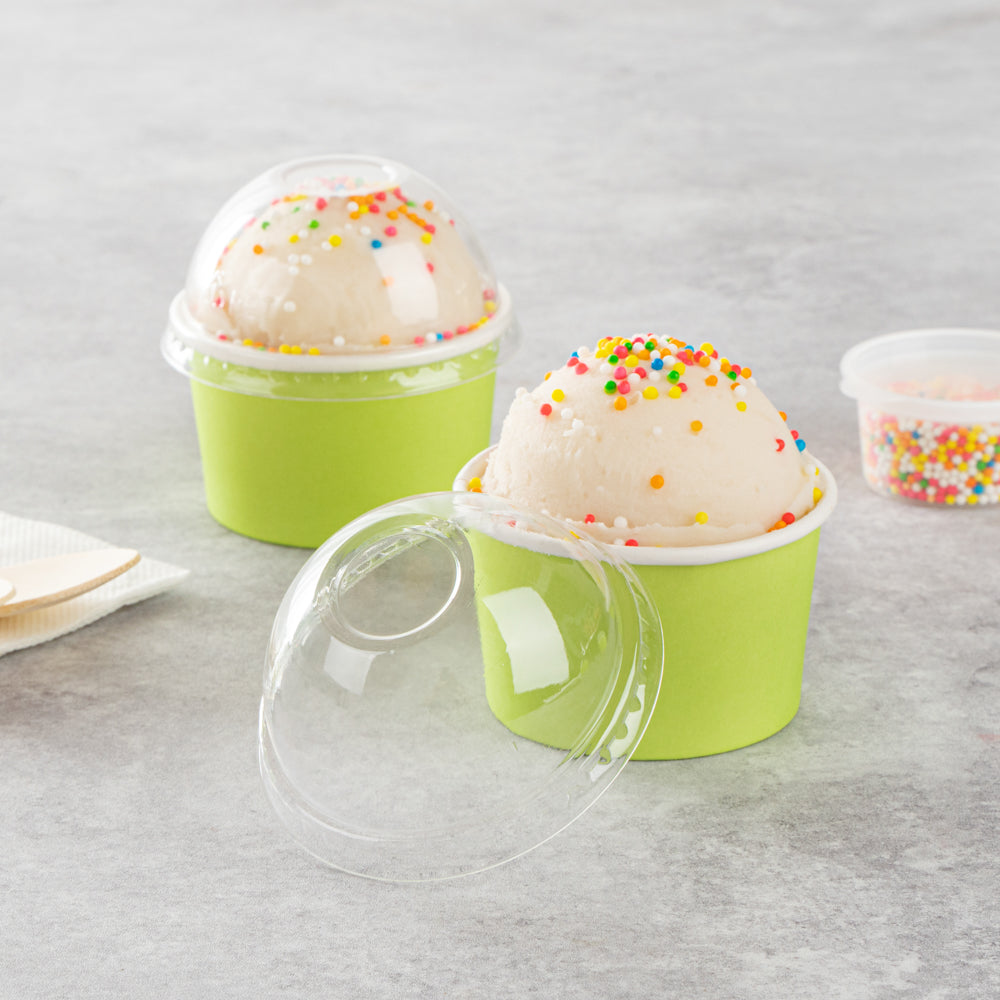 Coppetta Round Clear Plastic To Go Cup Dome Lid - Fits 3 oz - 200 count box